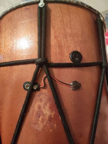 klarnet muştuk: LED işıqlı nağara - Korpus: klassik taxta gövdə, kəndirli gərmə — 7