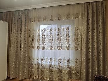 İşlənmiş, Satin Pərdə, rəng - Bej