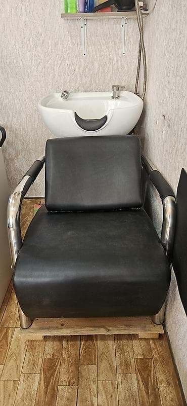 2el mebeler: Salon üçün yuyucu stul və lavabo seti - Tip: Bərbər/xairdresser yuma — 1