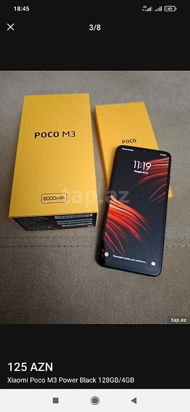 xiaomi poco m3 qiyməti: Poco M3, 128 GB, rəng - Qara, Sensor — 2