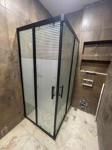 dush kabinalari: 6mm 8mm 10mm sade mat dekorlu şüşələrdən hazirlanan duskabinlərin — 10