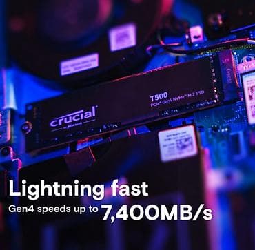 Техника и электроника: Внутренний Накопитель SSD Crucial, 1 ТБ, M.2, Б/у — 1
