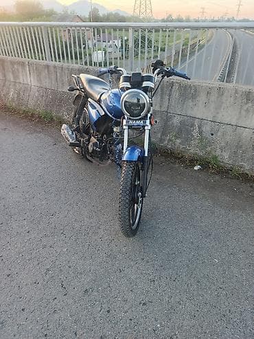 NAMA markalı motosiklet 110cc - Rəng: mavi, qara detallarla - Ön — 2