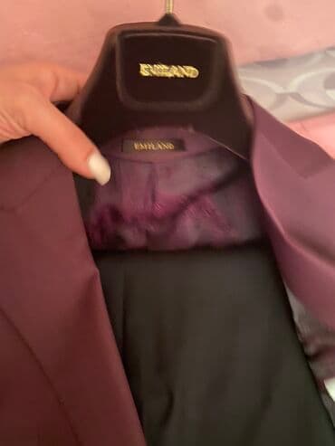 kişi ucun klassik qara kostyum: Kostyum, Yay, Emiland, rəng - Qırmızı — 4