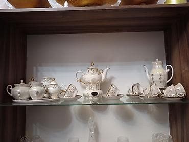 Çay dəsti, rəng - Ağ, Farfor, SSRİ