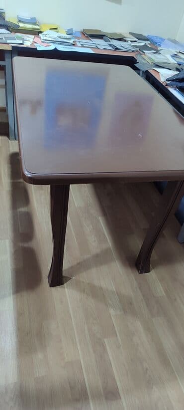 mətbəx masa dəsti: Qonaq otağı üçün, İşlənmiş, Açılmayan, Dördbucaq masa, 4 stul — 2