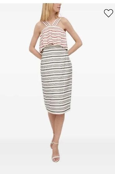 bağlı sandallar: Zolaqlı iki parçalı qadın dəsti Sisley - Üst: Geniş, ikili askalı — 1