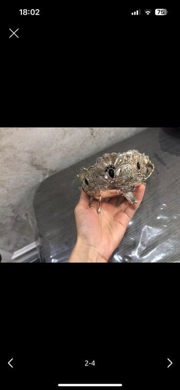 qara madonna aş nimcəsi: Tort və şiriniyyat qabı, rəng - Gümüşü, Metal — 2