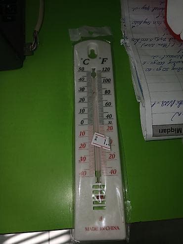 Tibbi maskalar: Divar tipli analoq termometr - Temperatur göstəricisi: həm Selsi — 3