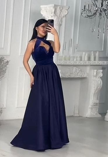 vecerni don: Zərif gecə donu – mor rəng - Model: Uzun, A-kəsim ətək, yerə qədər - — 2