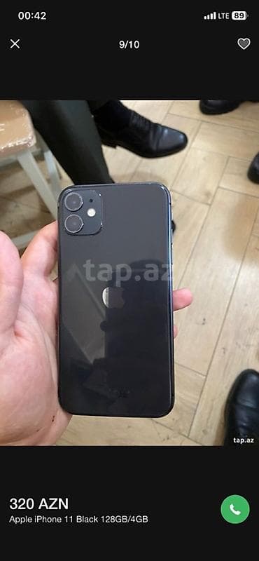 IPhone 11, 128 GB, Qara, Face ID — 2