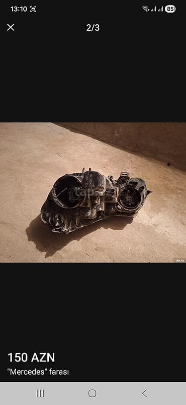 Ehtiyat hissələri: Məhsul: Mercedes ön farası Qiymət: 80 AZN (şəkildə göstərilib) — 2