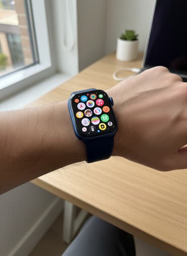 rəsmi not 14: İşlənmiş, Smart saat, Apple, Suya davamlı, rəng - Mavi — 1