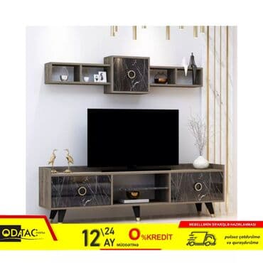 тумба под телевизор в баку: Новый, Прямой ТВ стенд, С полками, Ламинат, Азербайджан — 1