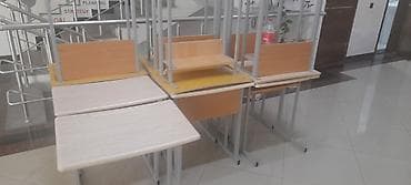 Tək nəfərlik məktəb partası və stulu dəsti - Stol: Açıq ağac — 3