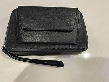 Kəmərlər: Qara rəngli kişi əl çantası / klatç Salvatore Ferragamo - Material — 7