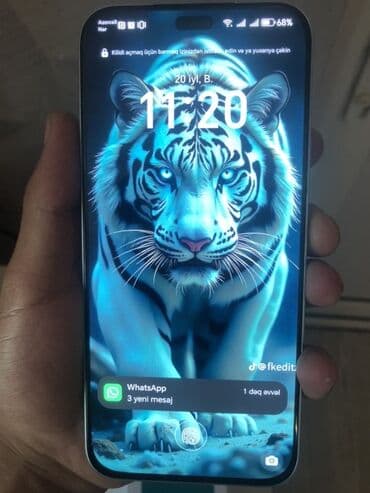 mingecevir telefon satisi: Honor X8, 128 GB, rəng - Ağ, Barmaq izi — 2