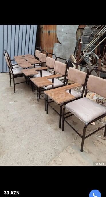 yazı masa: Qonaq otağı üçün, Yeni, Qatlanmayan, rəng - Bej Stul — 2