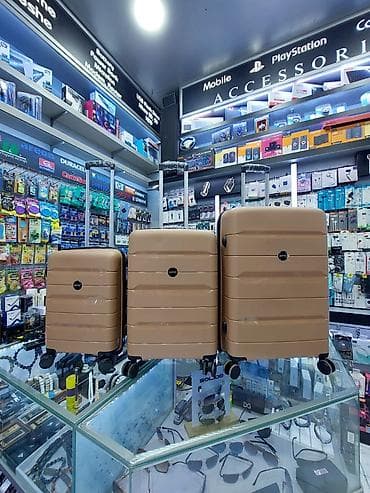 Çamadanlar: Sərnişin çamadan dəsti – 3 ölçü - Material: sərt qabıqlı, yüngül və — 1