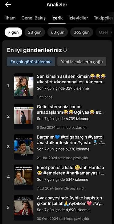 TikTok hesabı satılır – dizi editləri və viral kontent mövzulu Əsas — 3