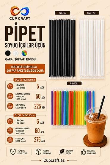 Soyuq içkilər, fast-food, kafe, tədbir və takeaway servisi üçün