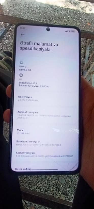 irşad poco x3 pro: Redmi smartfon Xüsusiyyətlər: - Arxa kameralar: çoxsensorlu sistem — 6