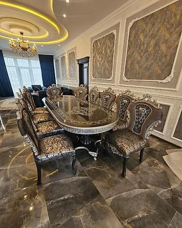 Qonaq otağı üçün, Yeni, Açılmayan, Oval masa, 12 stul