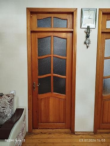 samdan: Məhsul: Şüşəli taxta otaq qapıları (2 ədəd) Xüsusiyyətlər: - — 3