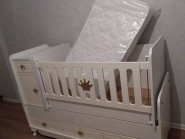 Bağ, çöl mebeli: Oğlan və qız üçün, Yeni, Beşik, Matras ilə, Yellənmə mexanizm ilə — 5