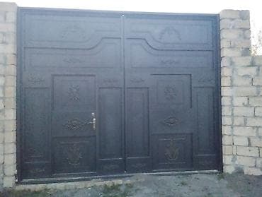 demir setkalar: İşlənmiş Dəmir Həyət darvazası, Yana açılan, Mexaniki, Qapı ilə, rəng - Qara, Kredit yoxdur — 6