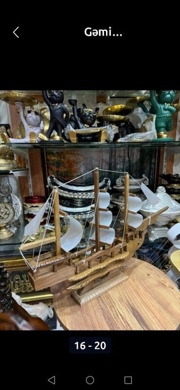 model iş: Gəmi Agacdan Əl işi 15azn Qoz Agacınnan hazırlanmış əl işi Gəmilər — 8