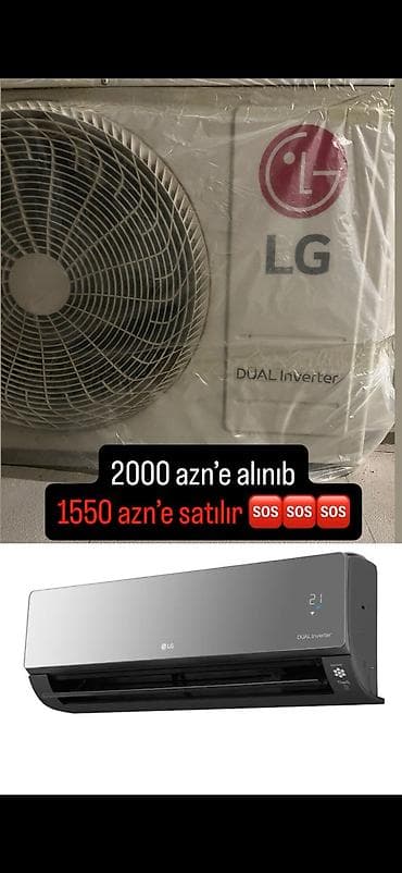 80 90 m2 (24 000 btu) LG Dual Inverter (Wi-fi) kondisioner, cəmi 1