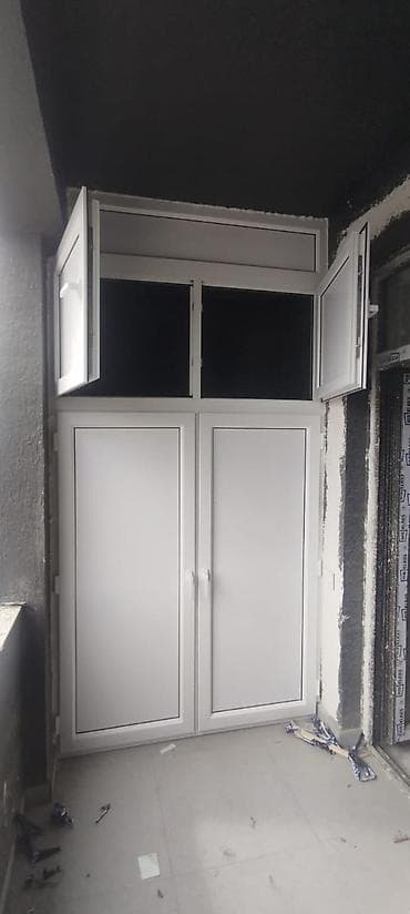 balkon skaflari: Plastik polkalı və polkasız şkaflar keyfiyyətli profillə sifarişlər — 2