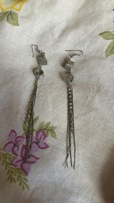 prada çanta: Qadın sırğaları seti - Üç cüt sırğa bir yerdə: 1) Çəhrayı ürək — 3