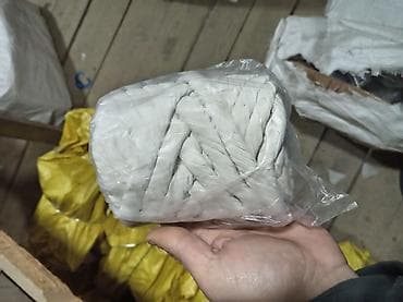 toxumaq üçün saplar: Ağ rəngli kağız kəmənd/kağız ip – dekor və qablaşdırma üçün. Asbest — 3