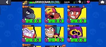 Brawl Stars hesabı – geniş döyüşçü kolleksiyası - Ümumi: Savaşçılar