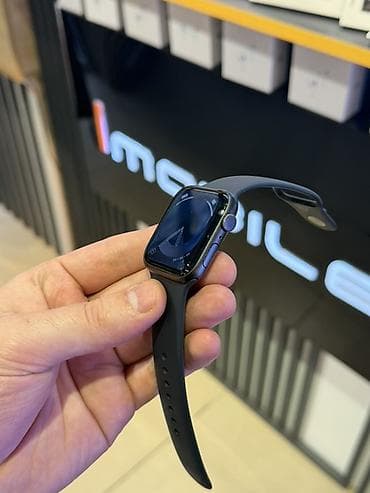 Смарт браслеты: Смарт часы, Apple, Водонепроницаемый, цвет - Черный — 2