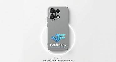 TechFlow Grey Case-X4 – mat silikon telefon qılafı - Model: Grey