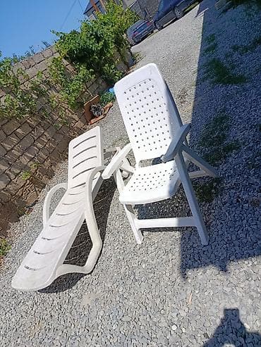 giris qapi: Plastik şezlong - Material: UV-yə davamlı, möhkəm plastik - Rəng: Ağ — 3