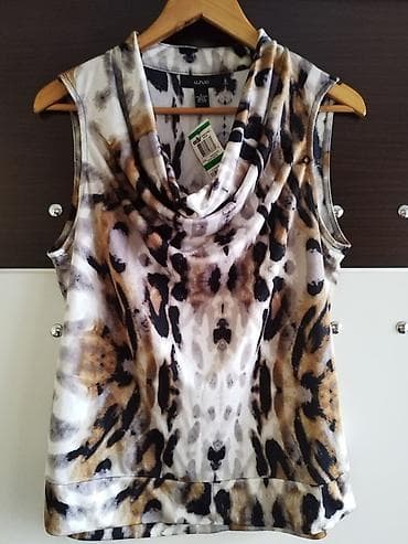 ağ kofta: Qadın bluzası – Alfani brendi - Model: qolsuz, drapeli (sallanan) — 1