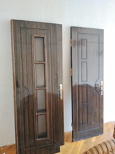 2107 qapi: - Məhsul: 2 ədəd otaq qapısı - Material: MDF/laminat üzlüklü, tünd — 1