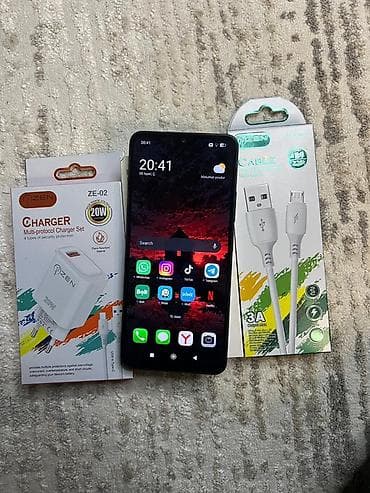 telefon satişi: Redmi 14C, 128 GB, rəng - Qara, Barmaq izi, Face ID — 1