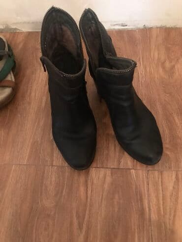 dəri qadın botilyonu: Ölçü: 37, rəng - Qəhvəyi, İşlənmiş — 3