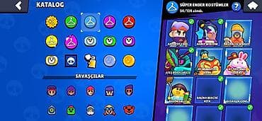 desd paltarlar: Brawl Stars hesabı – zəngin kostyum kataloqu ilə Xüsusiyyətlər: - — 6