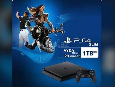 PS4 Slim oyun konsolu – 1 TB yaddaş - 1 TB HDD: yüzlərlə oyunu