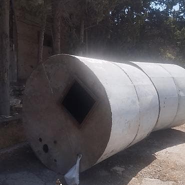 Metal silindrik çən (2 ədəd) 6 l tonluq təmiz nerjaveyka paslanmayan
