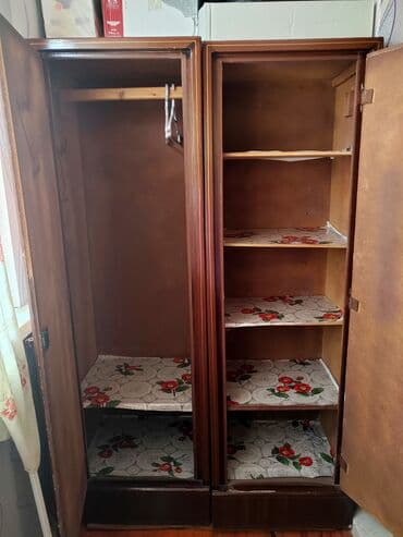 taxta şifaner: Açılan, 2 qapılı Düz dolab, Qarderob, paltar dolabı — 2