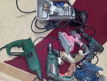 Elektrik alətləri dəsti – müxtəlif növ şlanqlı və əl tipli cihazlar