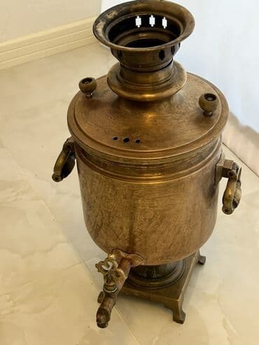 işlənmiş samovarlar: İşlənmiş Od Samovar, 10 l, Pulsuz çatdırılma — 6