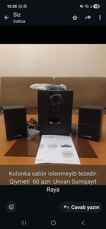 iphone xs kabro: Microlab Kolonka, Növ - Akustik, rəng - Qara — 1